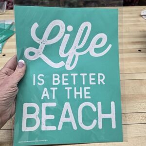 "At The Beach" Chalk Couture Transfer Stencil Sz B RETIRED 8.5x11" DIY Crafting